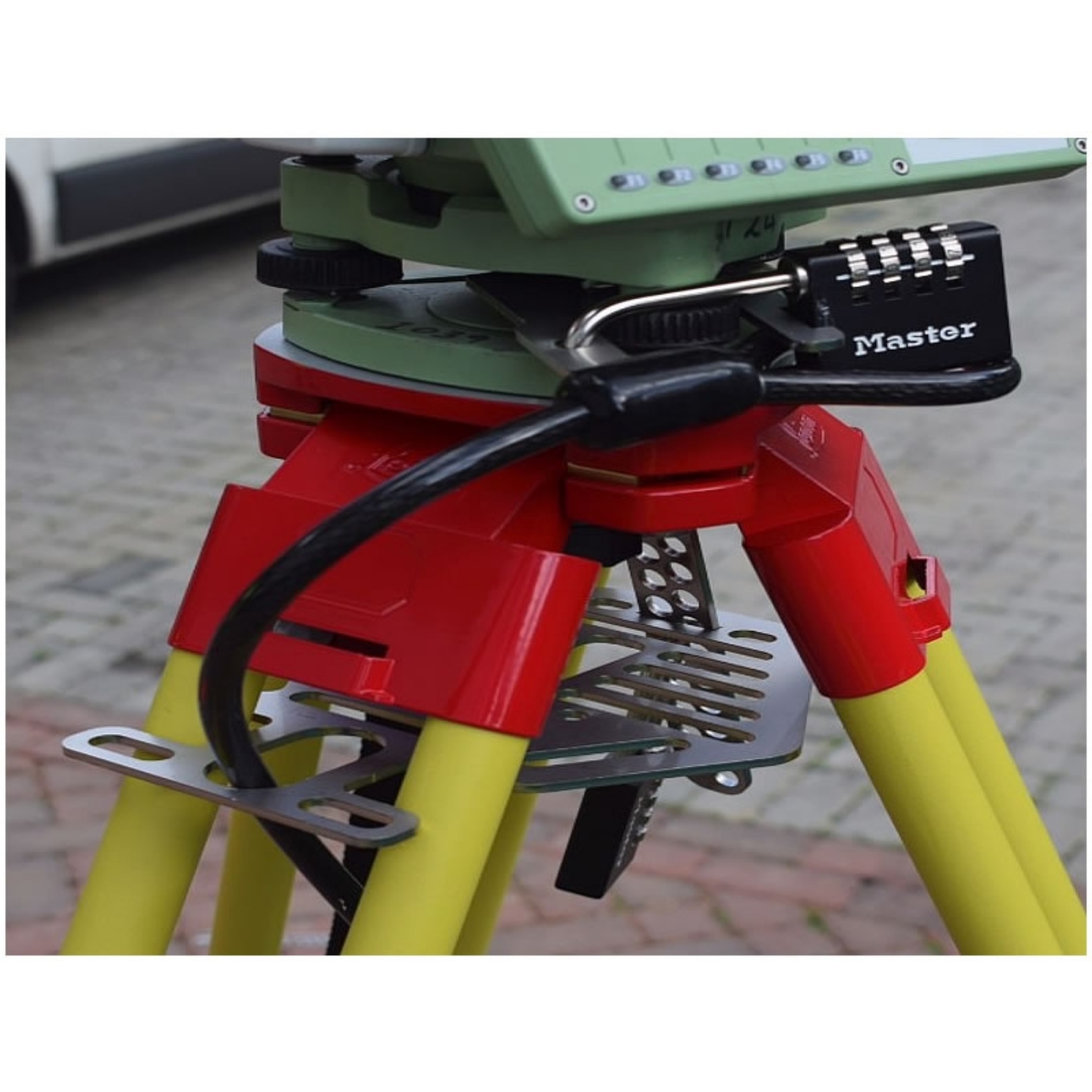 Picture of Wren-a-Guard Total Station Tripod Lock with Alarm and Lanyard