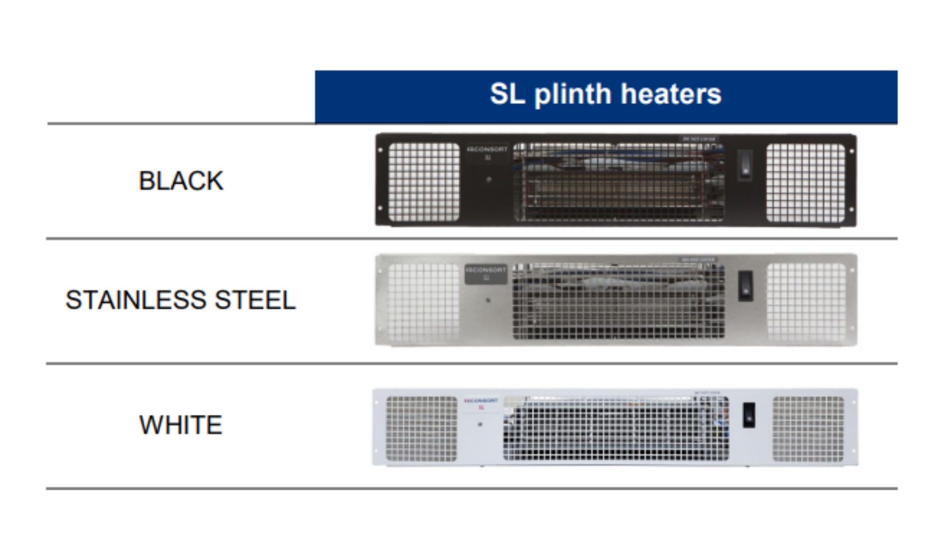 Consort Claudgen PHSL2S 2kW Plinth Heater (Options)
