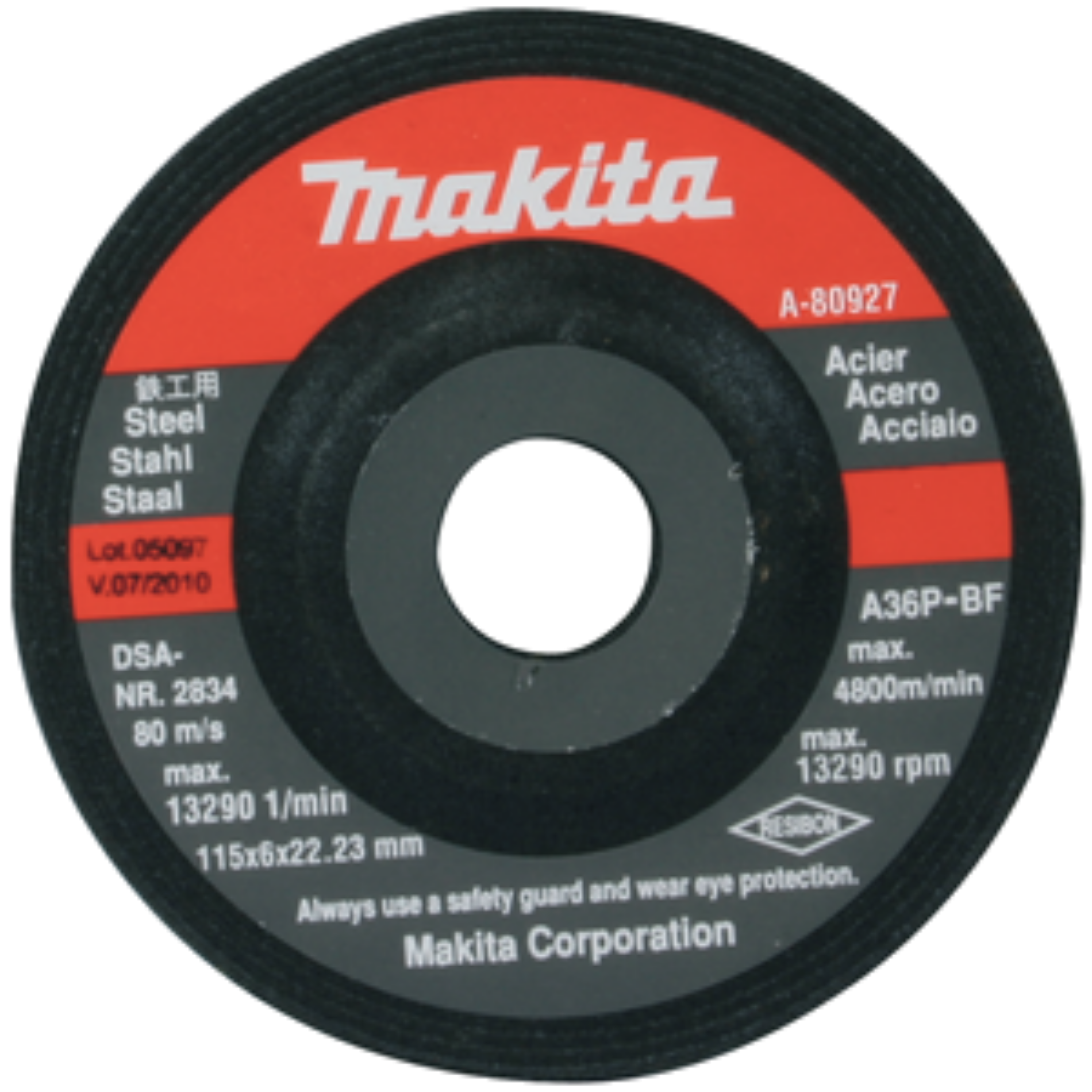 Picture of Makita Type 27 Pro A24 Metal Grinding Disc Dpc (100mm x 6mm x 16mm)