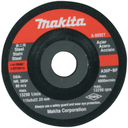 Picture of Makita Type 27 Pro A24 Metal Grinding Disc Dpc 100mm X 6mm X 16mm