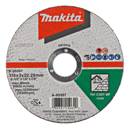 Picture of Makita Type 41 Pro C30T Flat Stone Cutting Disc (115mm x 3mm x 22mm)