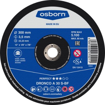Picture of Dronco A36T Type 41 Metal Chop Saw Disc 350mm X 3mm X 25.41mm