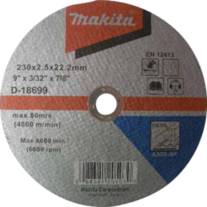 Picture of Makita A30S-Bf Flat - Type 41 Standard Metal Cutting Disc 230mm X 2.5mm X 22.23mm 