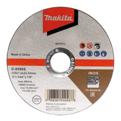 Picture of Makita Type 41 Pro Flat Inox Cutting Disc (125mm x 1.2mm x 22.23mm)