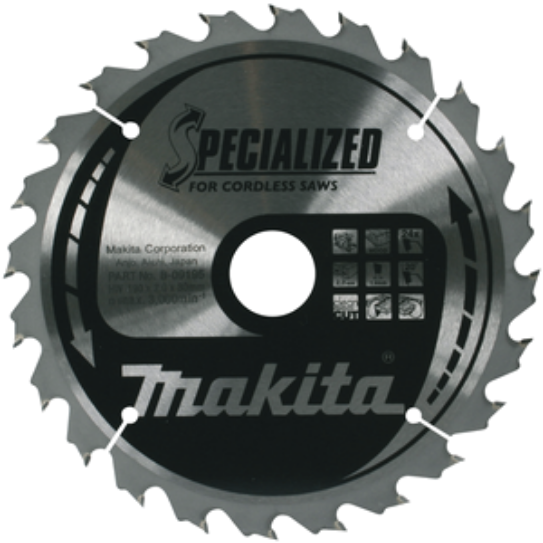 Picture of Makita Efficut TCT Circular Saw Blade (190mm x 30mm x 24t)