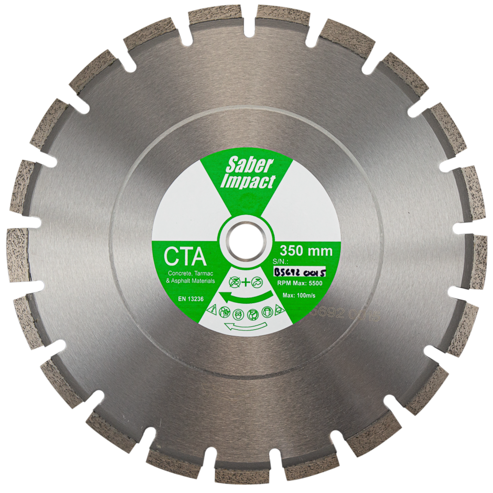 Picture of Saber CTA Premium Concrete & Ashpalt Diamond Blade (350mm x 25mm)