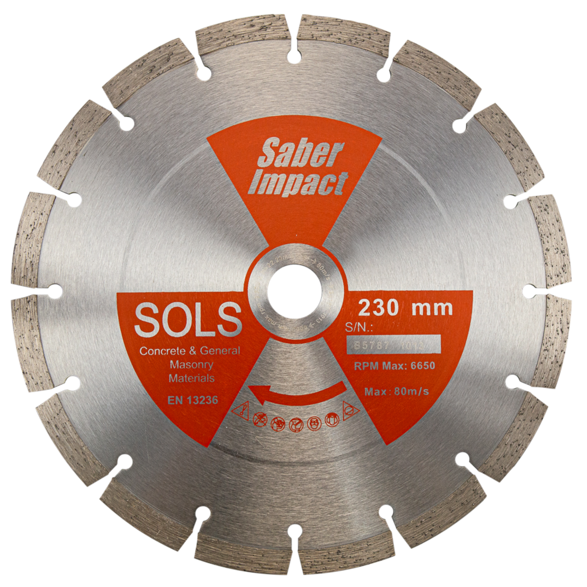 Picture of Saber Sols Solar Sintered Diamond Blade (230mm x 22mm)