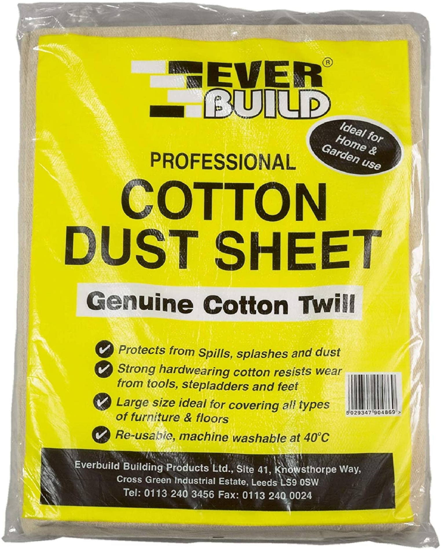 Picture of Everbuild Cotton Dust Sheet (3600mm x 2700mm)