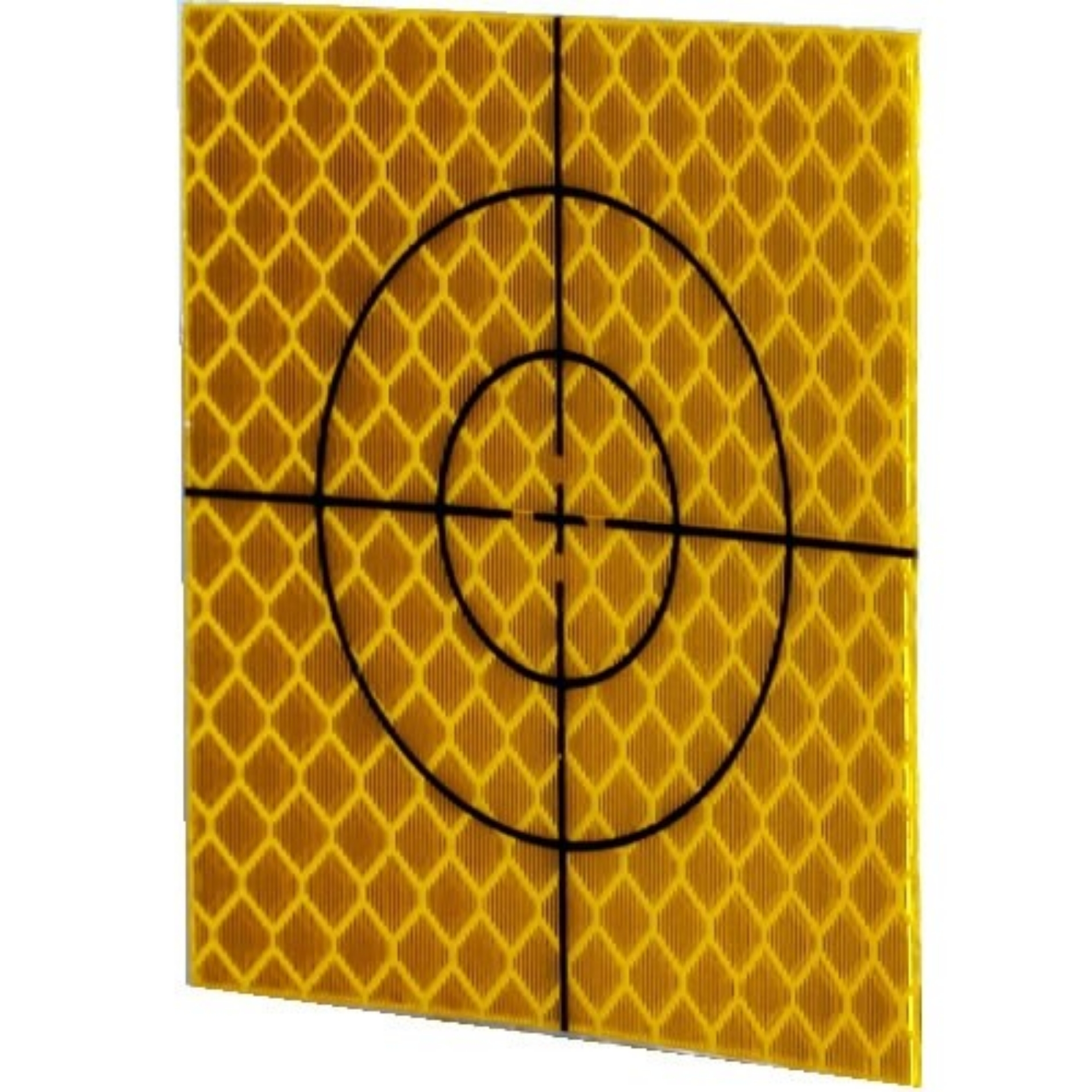 100 No Yellow Reflective Targets / Labels - 40mm x 40mm case free!!! 