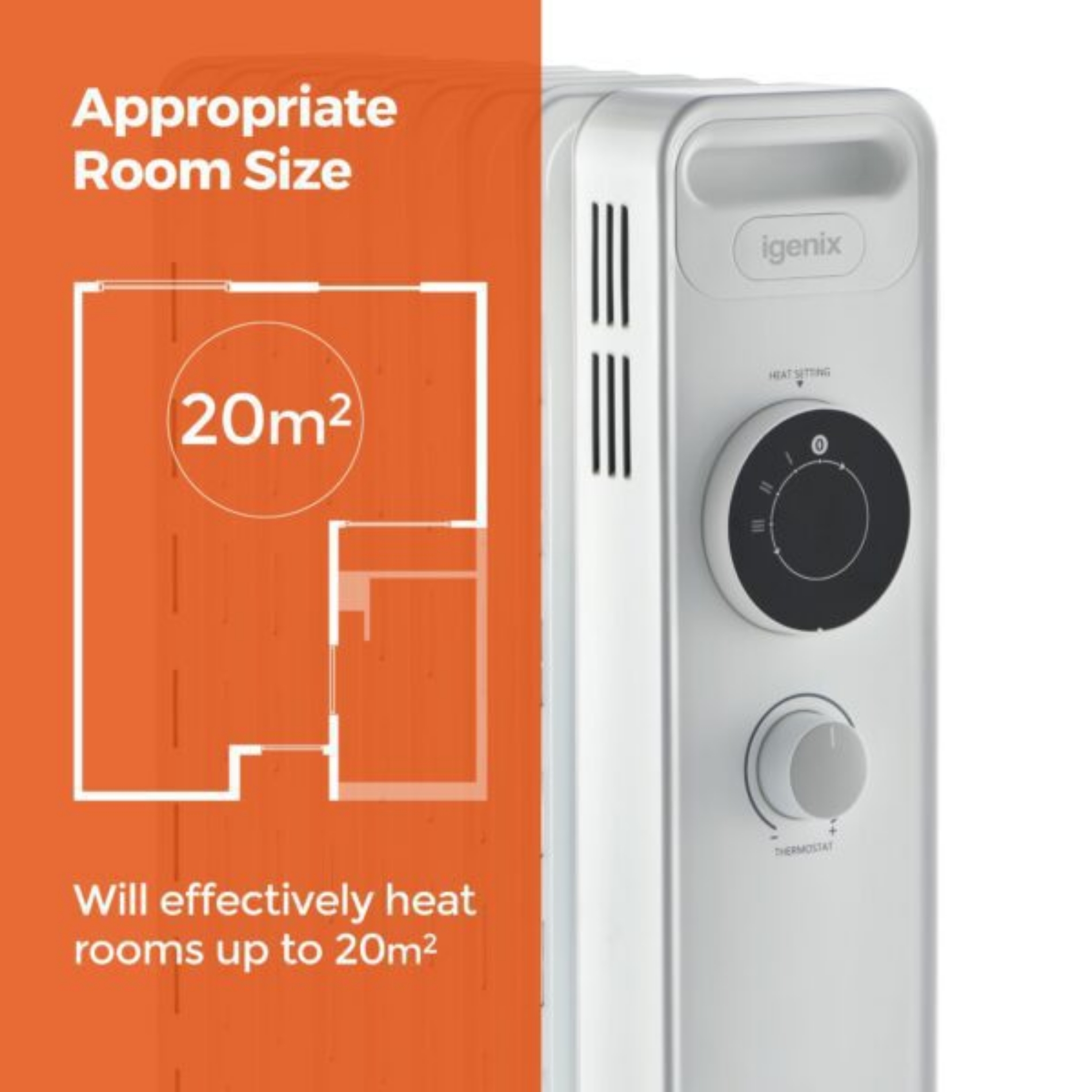Igenix IG2620 2kW - Room Size 
