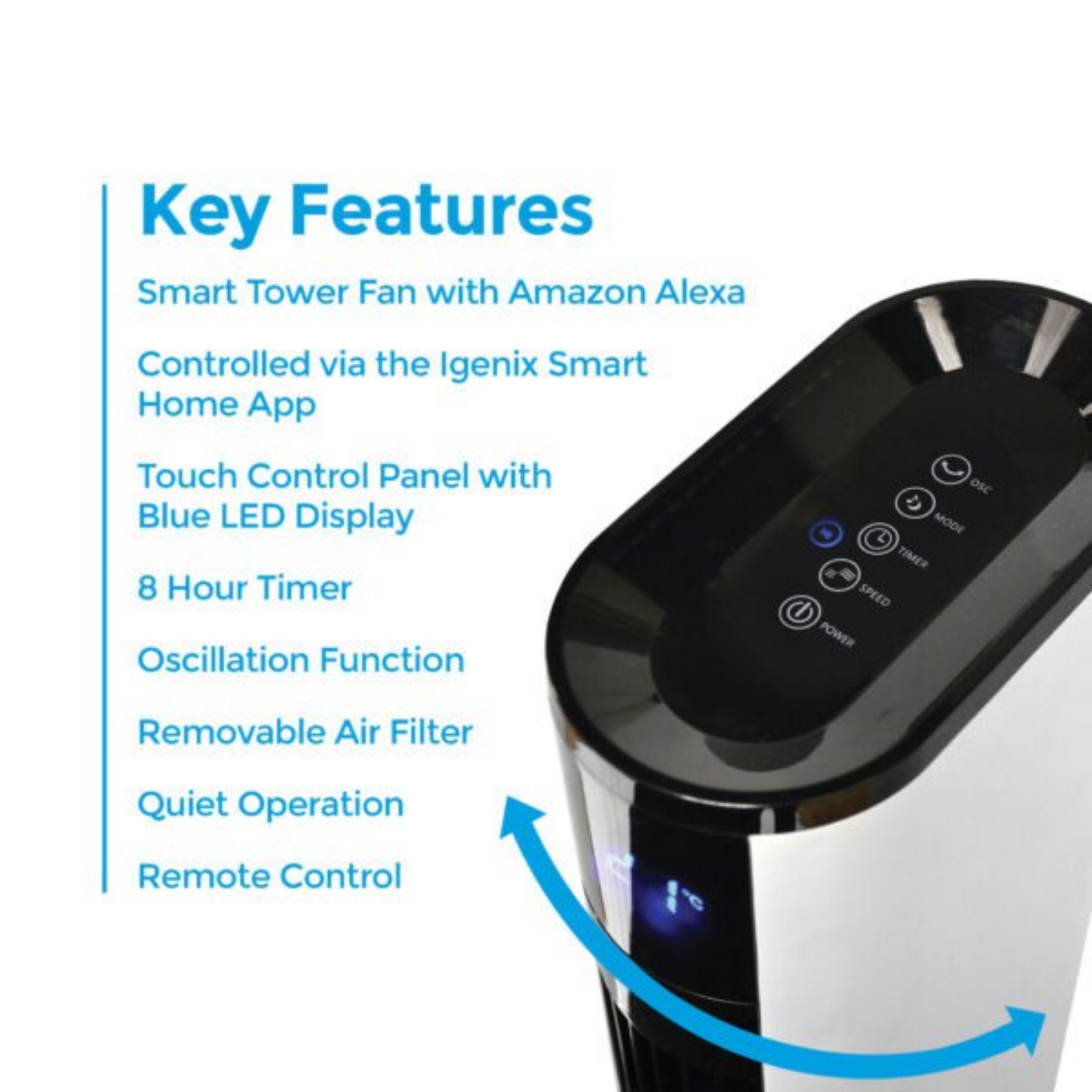 Smart Digital Tower Fan 