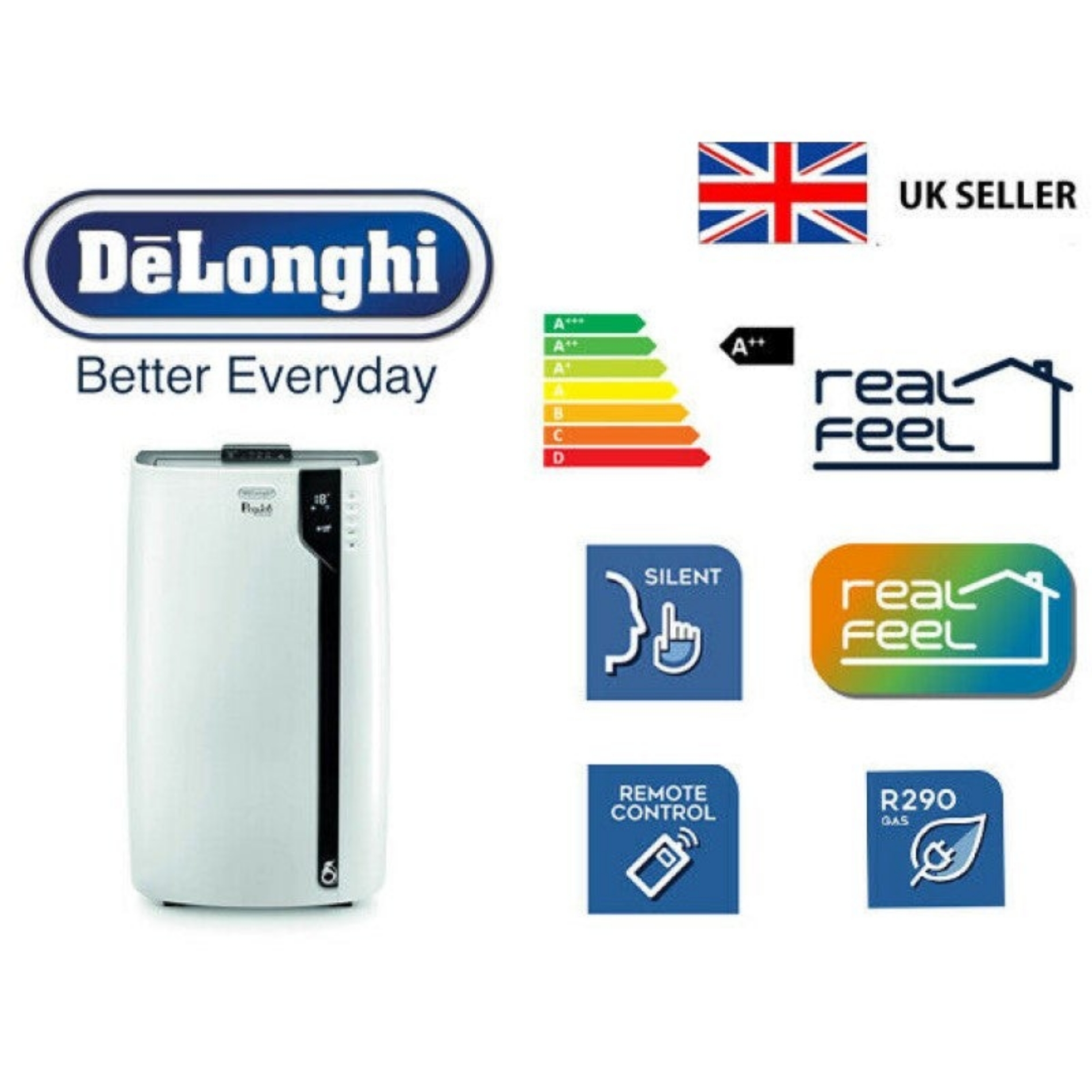 DeLonghi Pinguino PAC EX100 2.5kw Air Conditioning Unit heat