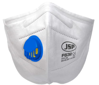 Picture of JSP Disposable Fold Flat Respirator FFP3V (F632) - Pack 2