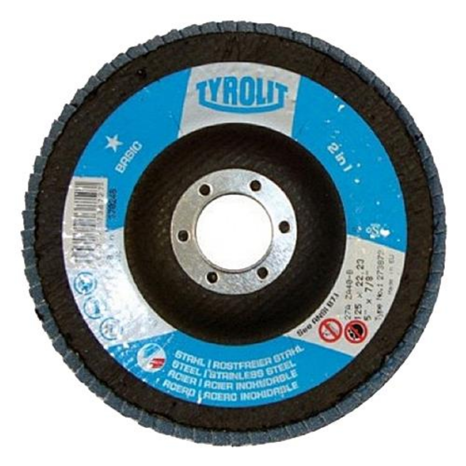 Tyrolit Flap Disc Zirc Conical INOX ZA120B 125mm Sunbelt Sales