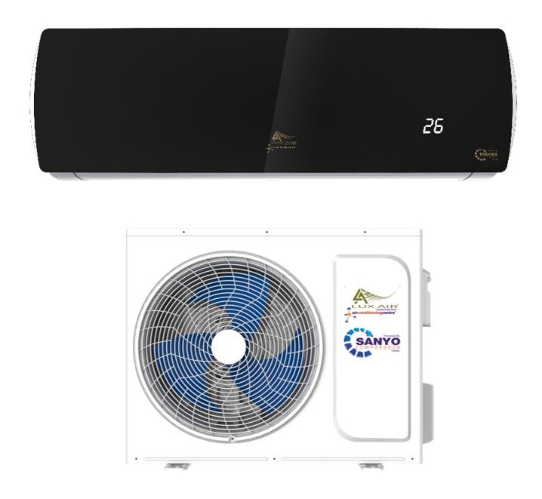 Martin Industries KFR-36YW/LUX Black 3.5kW Indoor and Outdoor Units