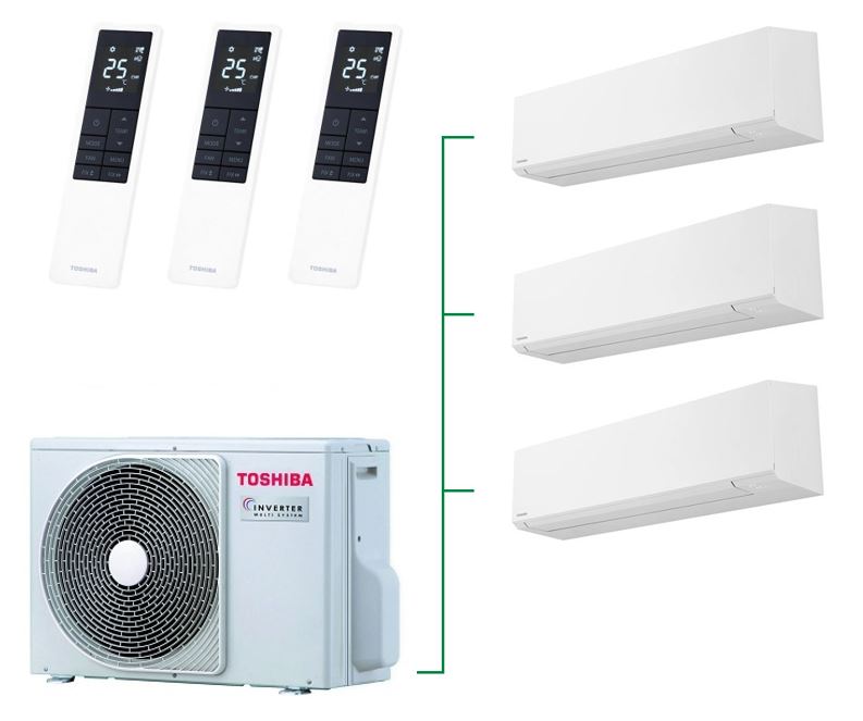 Toshiba RAS3M18U2AVGE 5.2kW MultiRoom Air Conditioning 3 Rooms