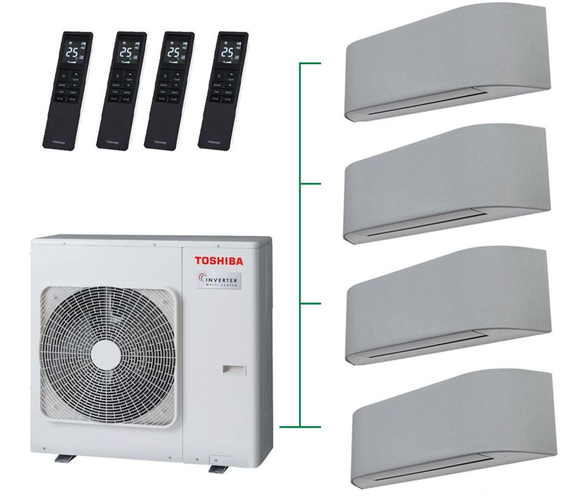 Toshiba RAS4M27U2AVGE 8kW MultiRoom Air Conditioning 4 Rooms