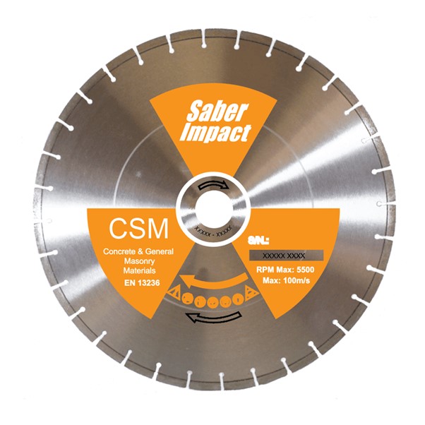 Saber CSM Masonry Diamond Cutting Disc (300 x 20mm) Sunbelt Sales