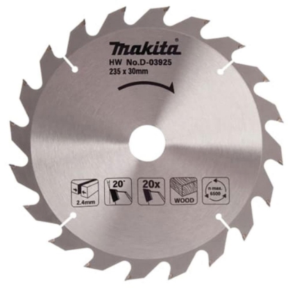 Picture of Makita Standard TCT Circular Saw Blade (235mm x 30mm x 20t)