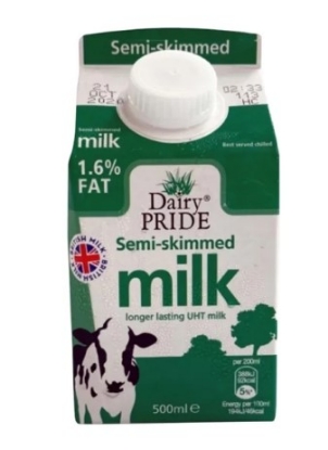 Picture of Dairy Pride UHT Semi-Skimmed Milk (12 Cartons x 500ml)