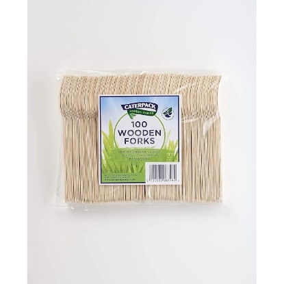 Picture of Caterpack Bio-Degradable Wooden Forks (Pack 100)