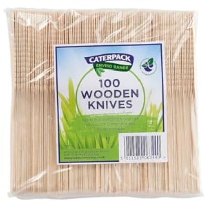 Picture of Caterpack Bio-Degradable Wooden Knives (Pack 100)