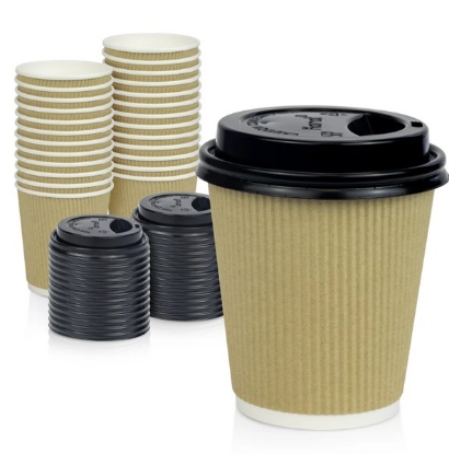 Picture of 10oz Hot Drink Cup c/w Sip Lid (Pack 50)
