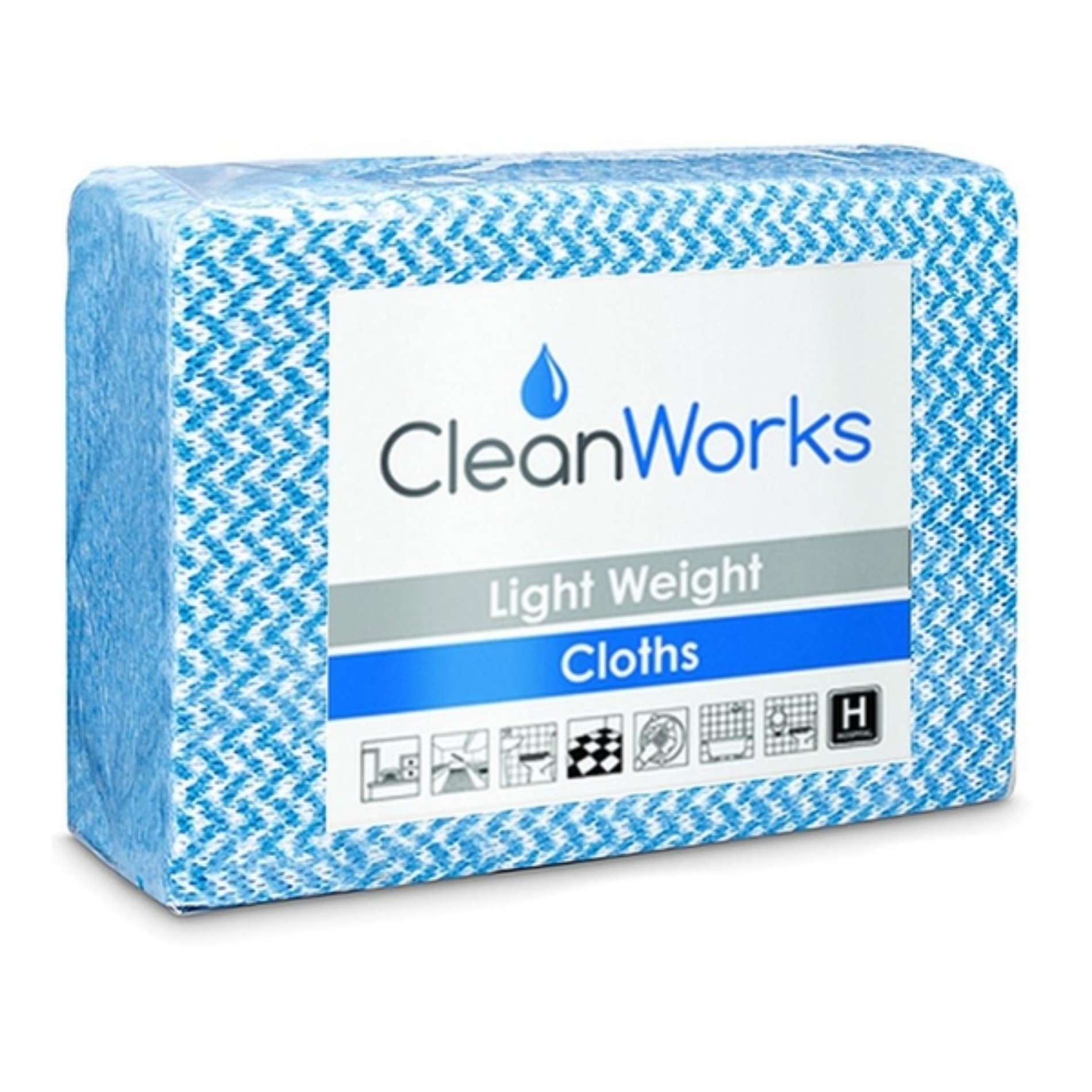 Picture of Cleanworks Lightweight Cloths - Blue - Pack 100 (38 x 42cm)