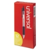 Picture of Retractable Medium Ball Point Pens - Black (Pack 12)