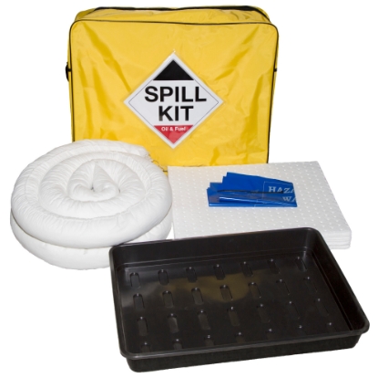 Picture of Fentex Oil & Fuel Spill Kit - Clip Bag & Drip Tray (50L)